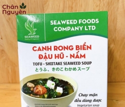 Canh rong biển đậu hũ và nấm 